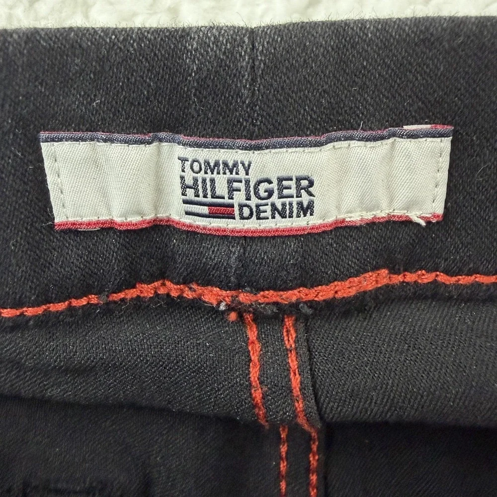 Tommy Hilfiger Jeggings‎ Womens 2 Black Mid Rise Pull On Stretch Denim Pants NWT